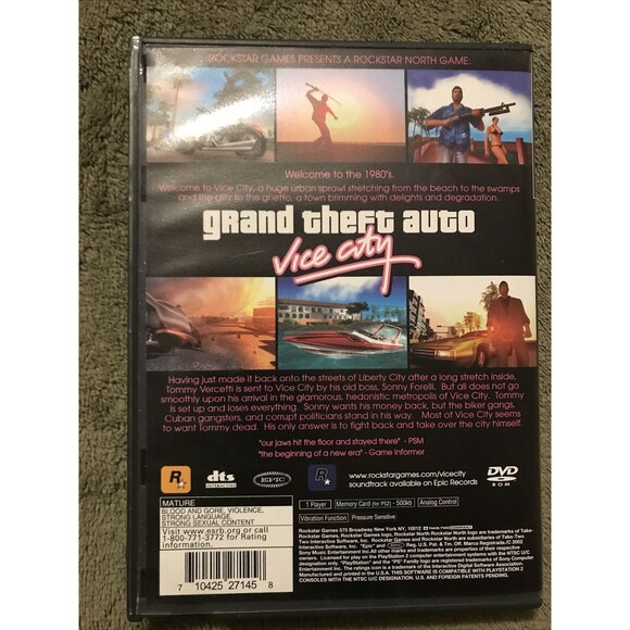 Grand Theft Auto Vice City 2002 & GTA San Andreas 2004 PS2 Playstation 2 TESTED - Picture 3 of 9